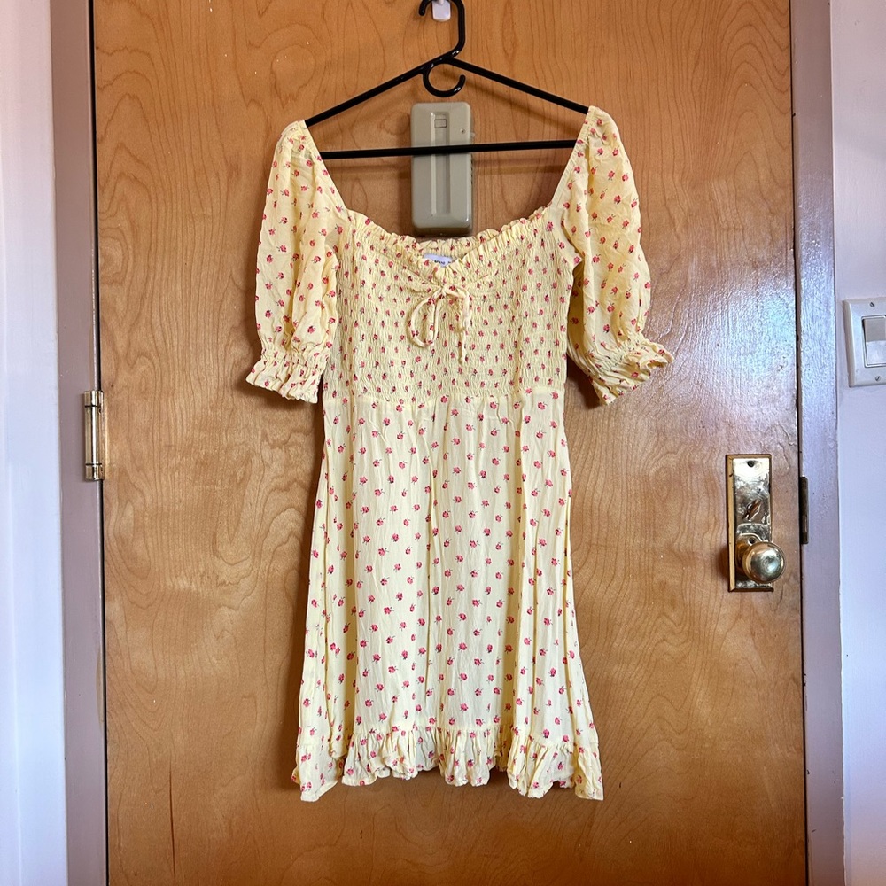 Faithful The Brand Puff Sleeve Mini Dress